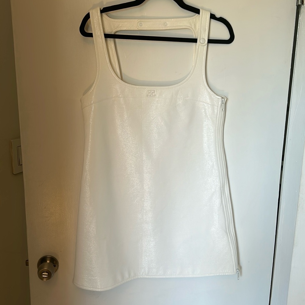 Pristine COURRÈGES vinyl mini dress